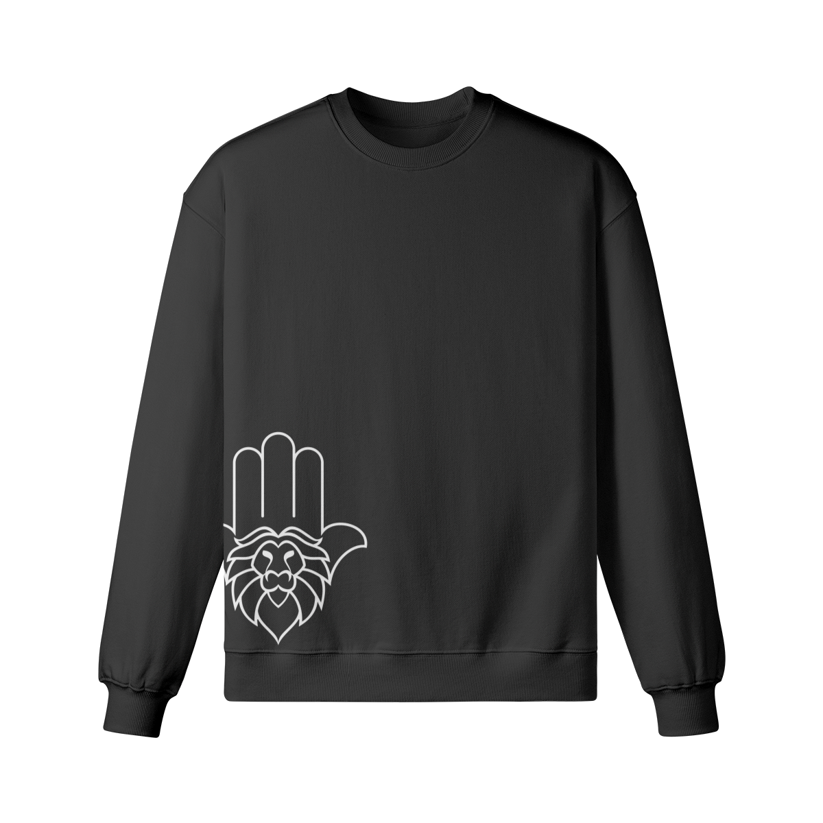Aryeh Sweatshirt Side Hamsa - White
