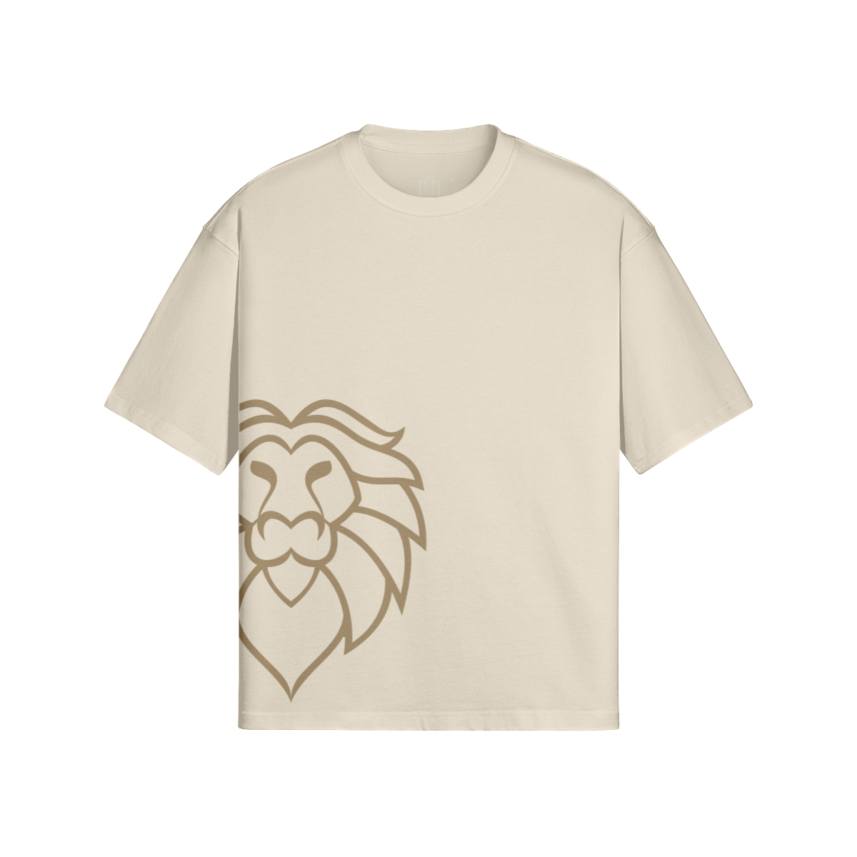 Aryeh Boxy T-Shirt - Side Lion Solid Gold