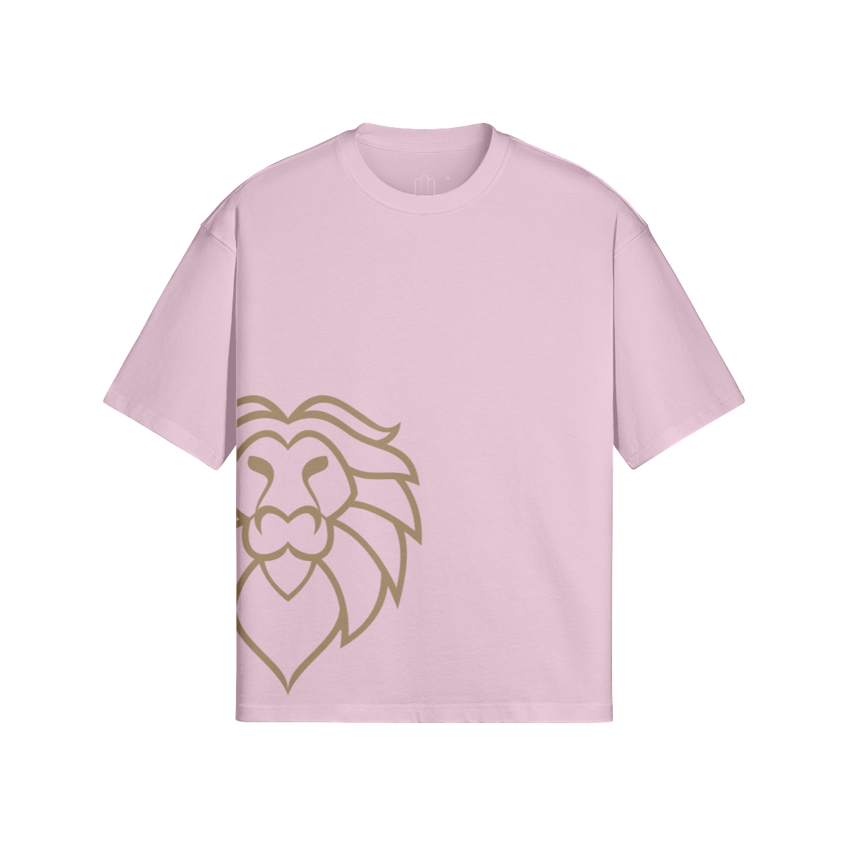Aryeh Boxy T-Shirt - Side Lion Solid Gold