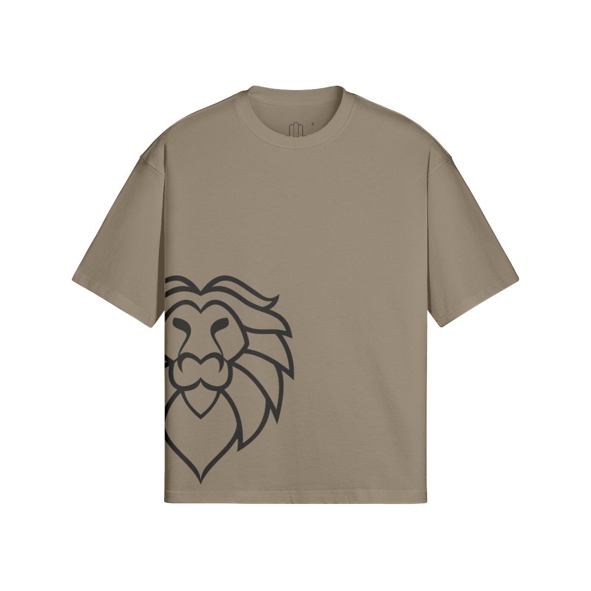 Aryeh Boxy T-Shirt - Side Lion Black