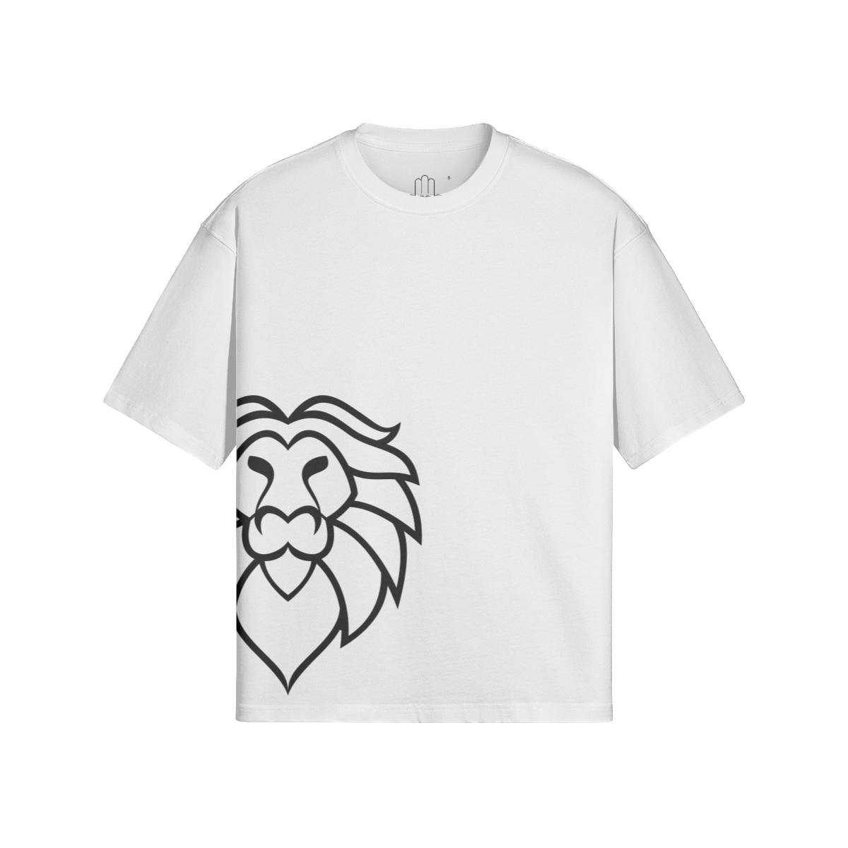 Aryeh Boxy T-Shirt - Side Lion Black