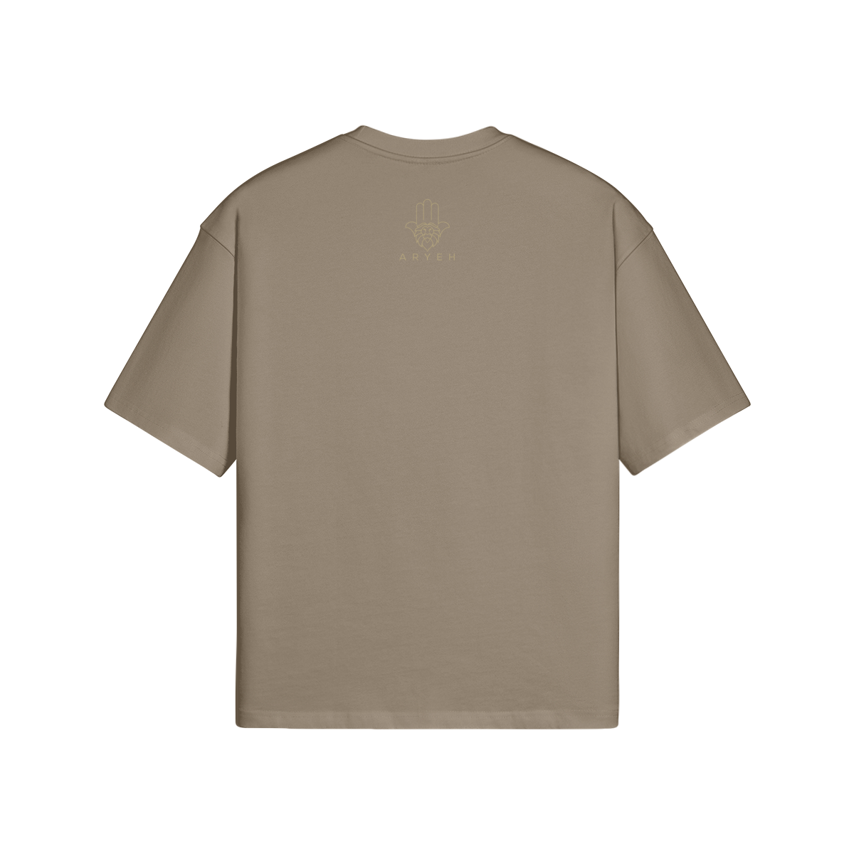 Aryeh Boxy T-Shirt - Side Hamsa Solid Gold