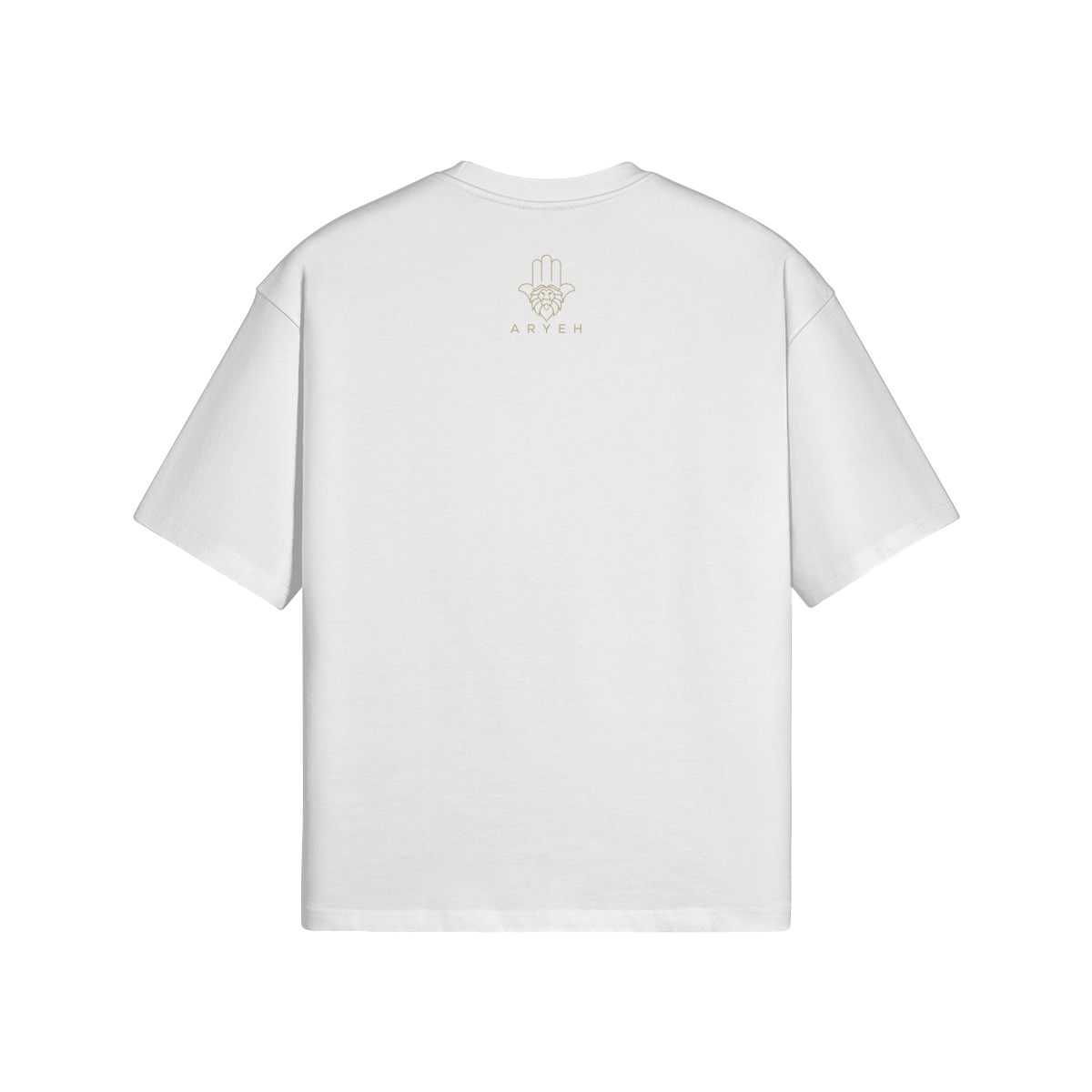 Aryeh Boxy T-Shirt - Side Hamsa Solid Gold