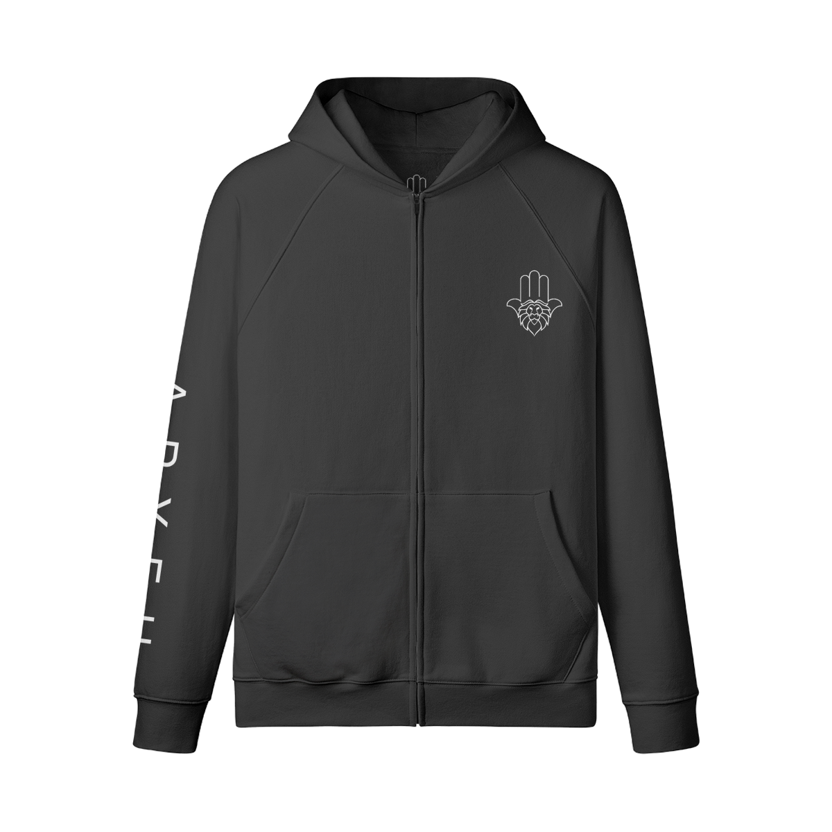 Aryeh Zip-Up - Hamsa White