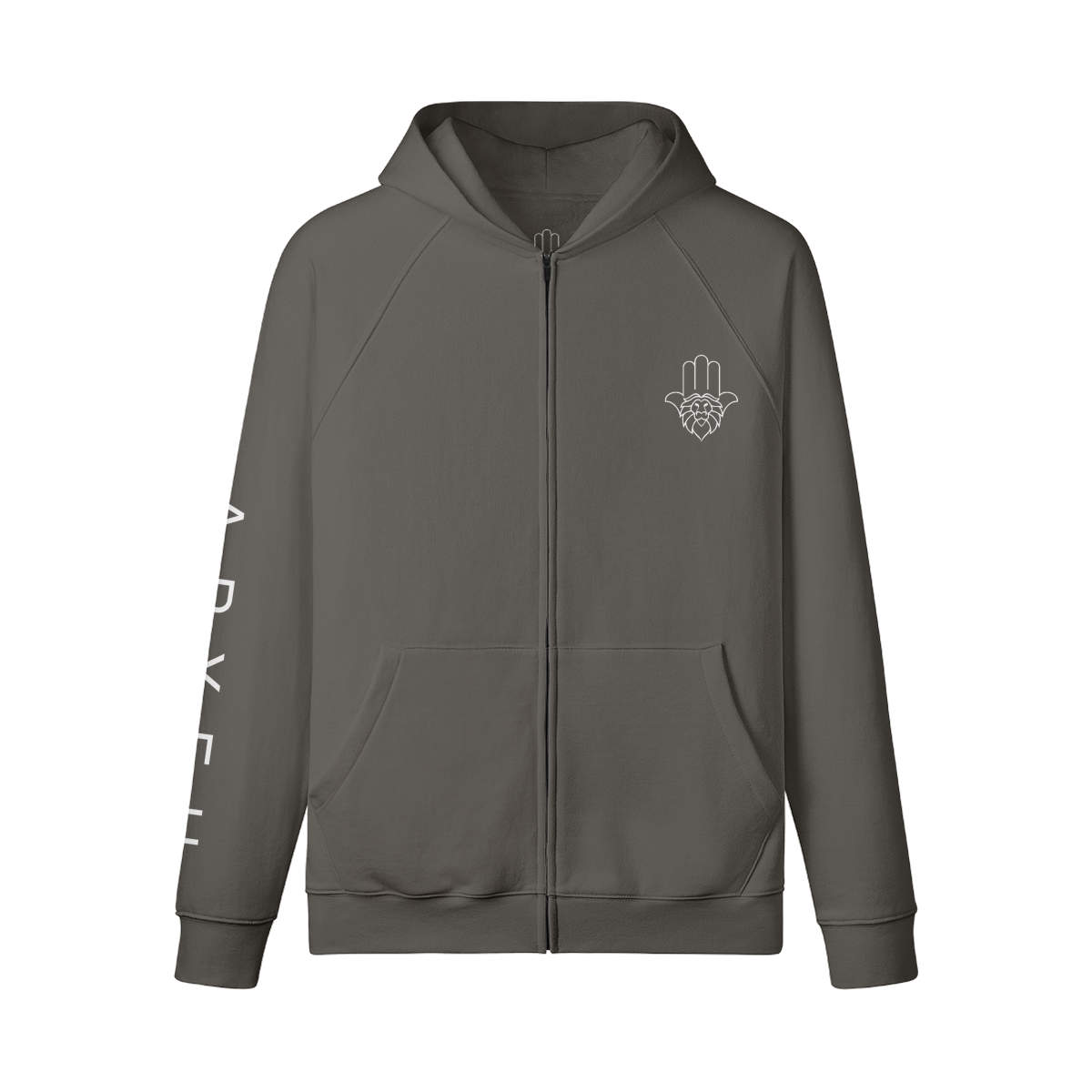 Aryeh Zip-Up - Hamsa White