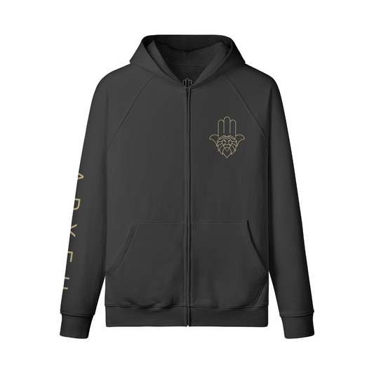 Aryeh Zip-Up - Hamsa Solid Gold