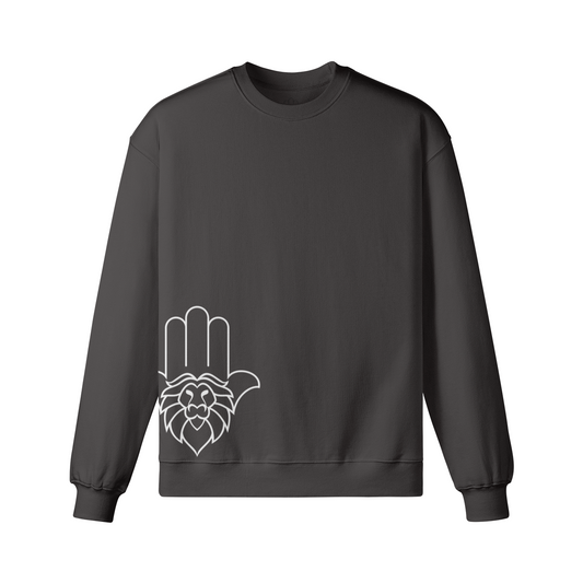 Aryeh Sweatshirt Side Hamsa - White