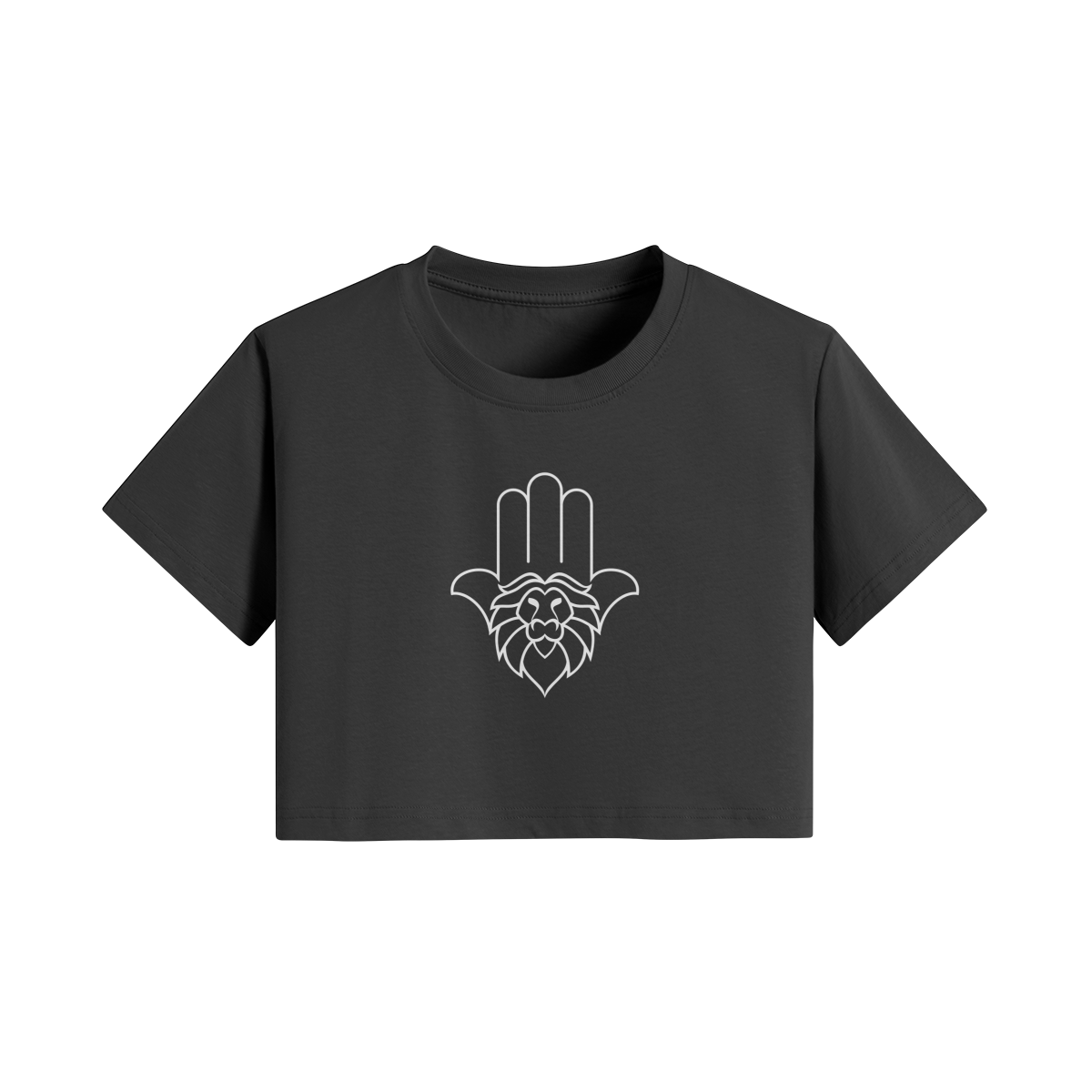 Aryeh Crop Top - Hamsa White