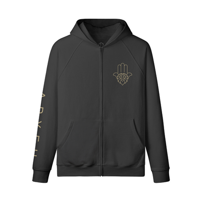 Aryeh Zip-Up - Lion Head Solid Gold