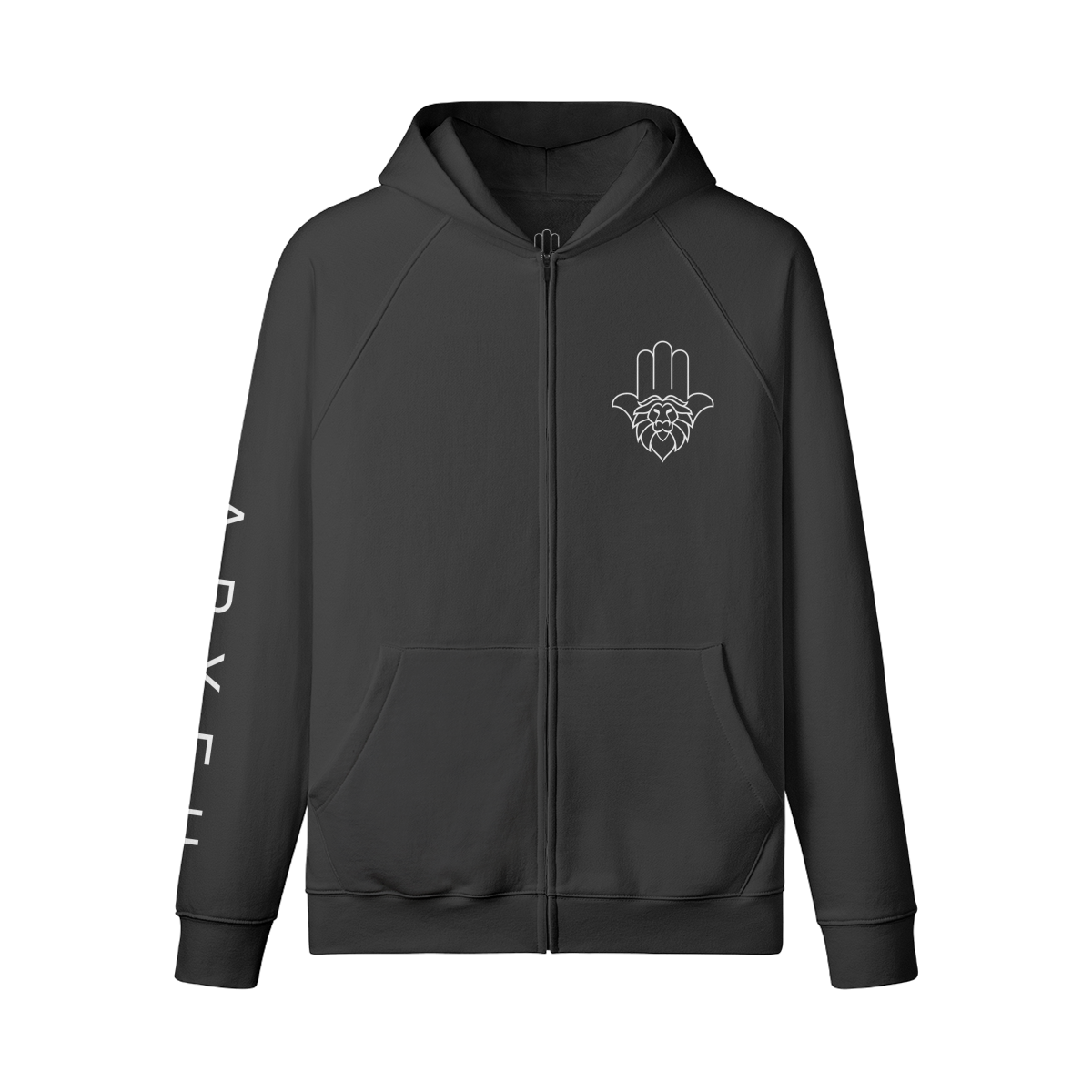 Aryeh Zip-Up - Lion Head White
