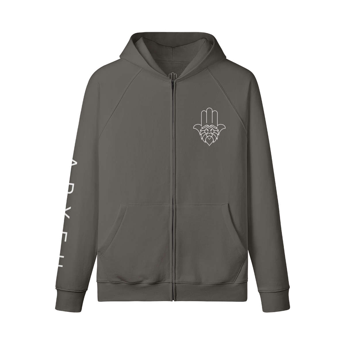 Aryeh Zip-Up - Lion Head White
