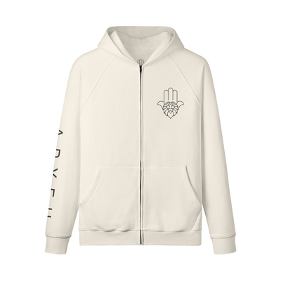 Aryeh Zip-Up - Lion Head Black