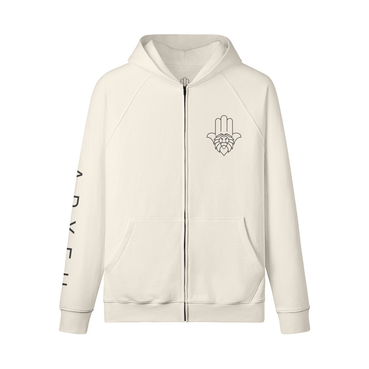 Aryeh Zip-Up - Lion Head Black