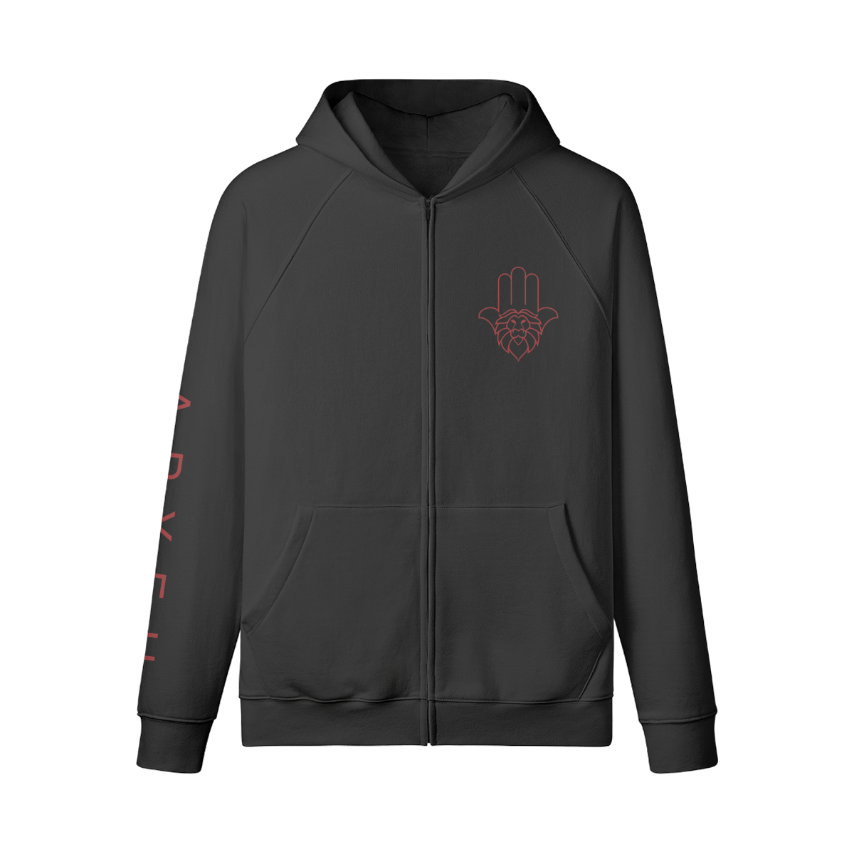 Aryeh Zip-Up - Lion Head Red