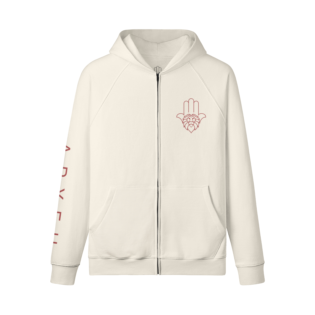 Aryeh Zip-Up - Lion Head Red