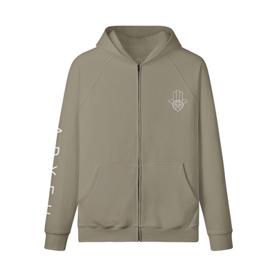 Aryeh Zip-Up - Hamsa White