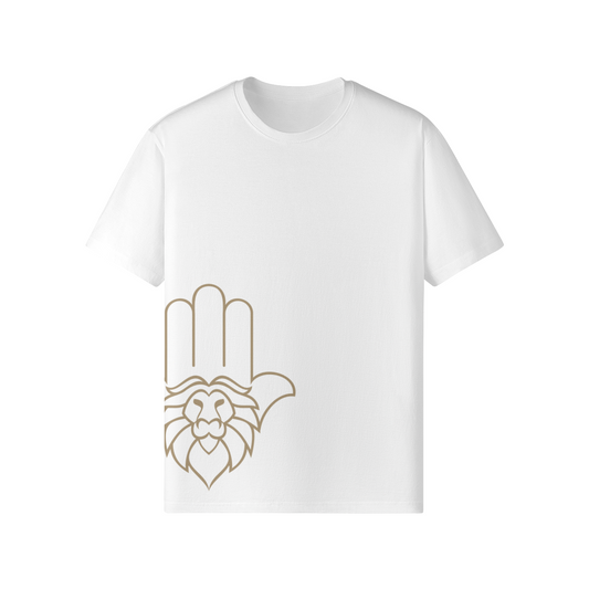 Aryeh Classic T-Shirt - Side Hamsa Solid Gold